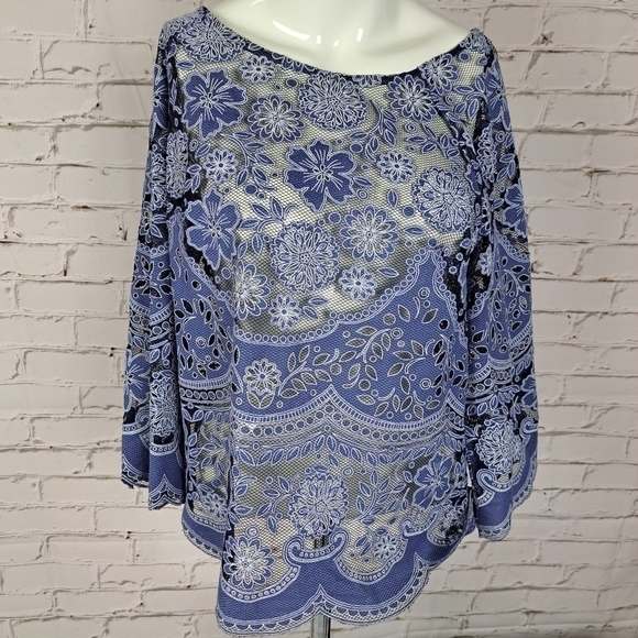 ANTHROPOLOGIE HD in Paris Montmartre Peasant Lace Boho Top - Picture 3 of 10